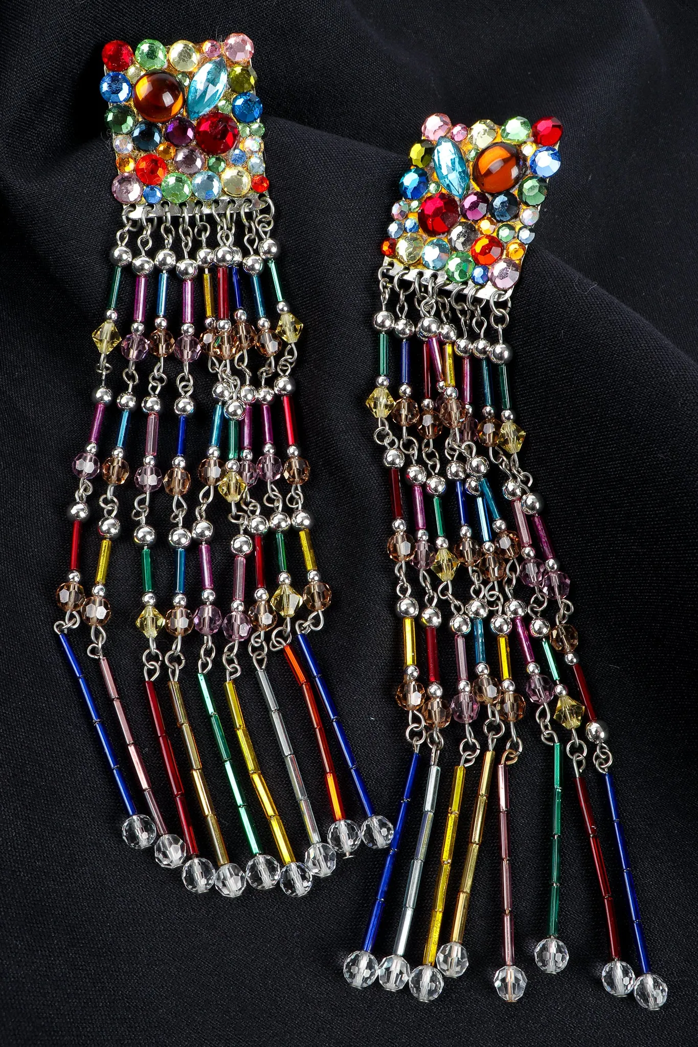 Confetti Bead Fringe Earrings