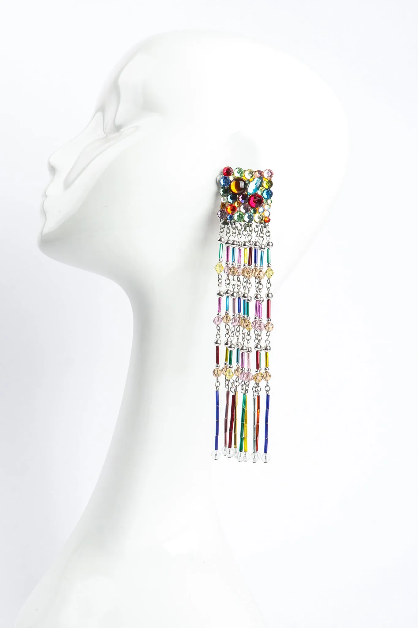 Confetti Bead Fringe Earrings