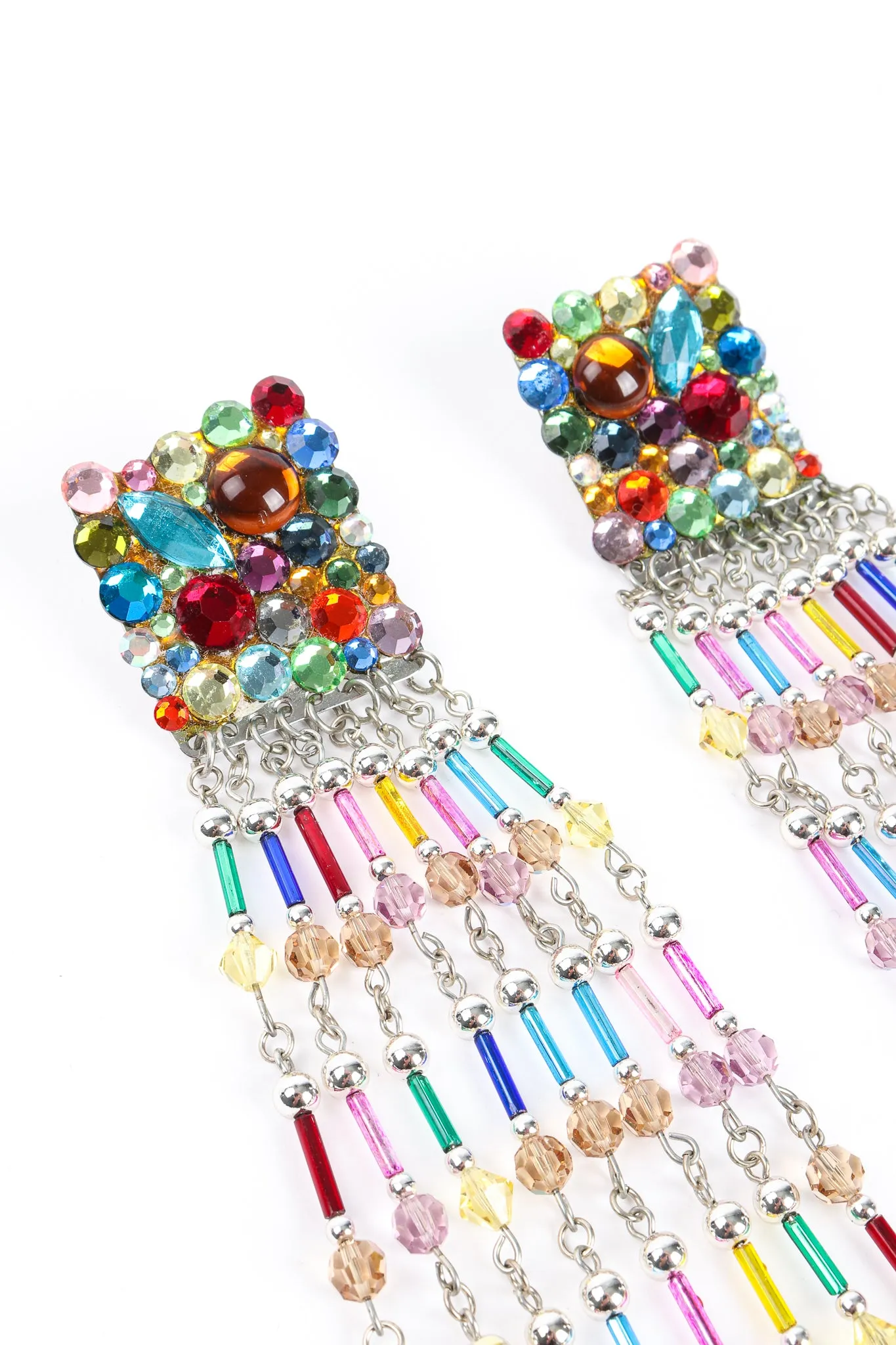 Confetti Bead Fringe Earrings