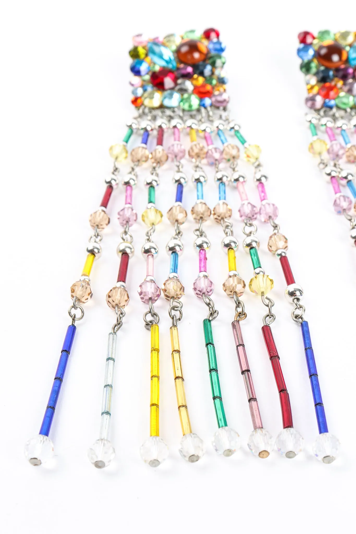 Confetti Bead Fringe Earrings