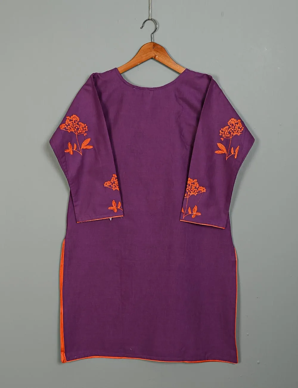 Cotton Embroidered Stitched Kurti - Exotic Loop (TS-066A-Purple)