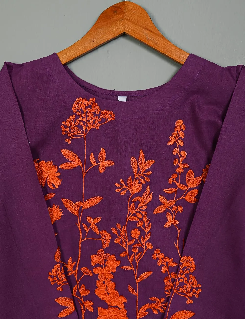 Cotton Embroidered Stitched Kurti - Exotic Loop (TS-066A-Purple)