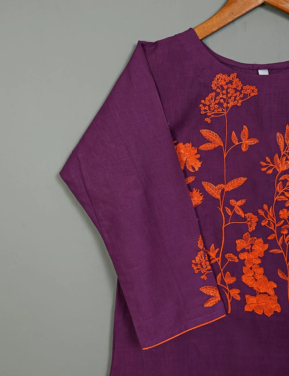 Cotton Embroidered Stitched Kurti - Exotic Loop (TS-066A-Purple)