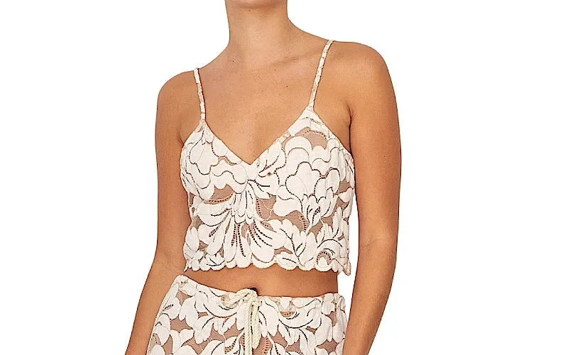 Creme-403 Camisole Crop-Creme 496 Pants