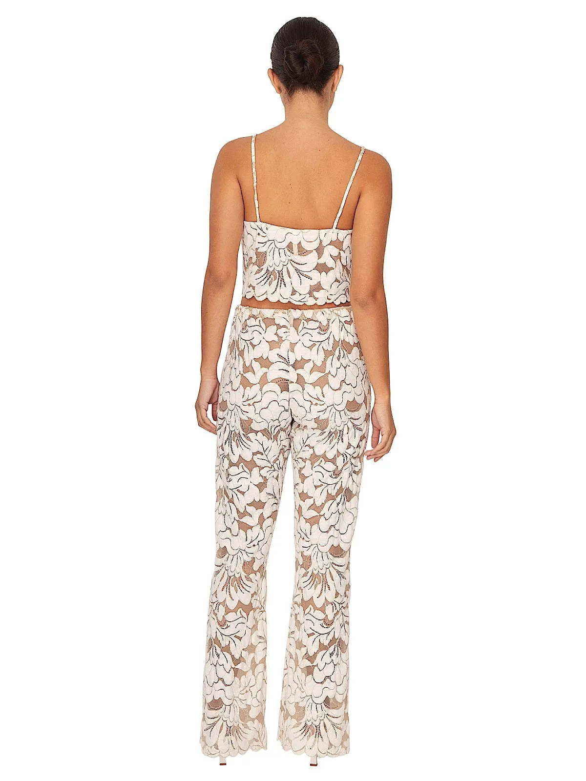 Creme-403 Camisole Crop-Creme 496 Pants