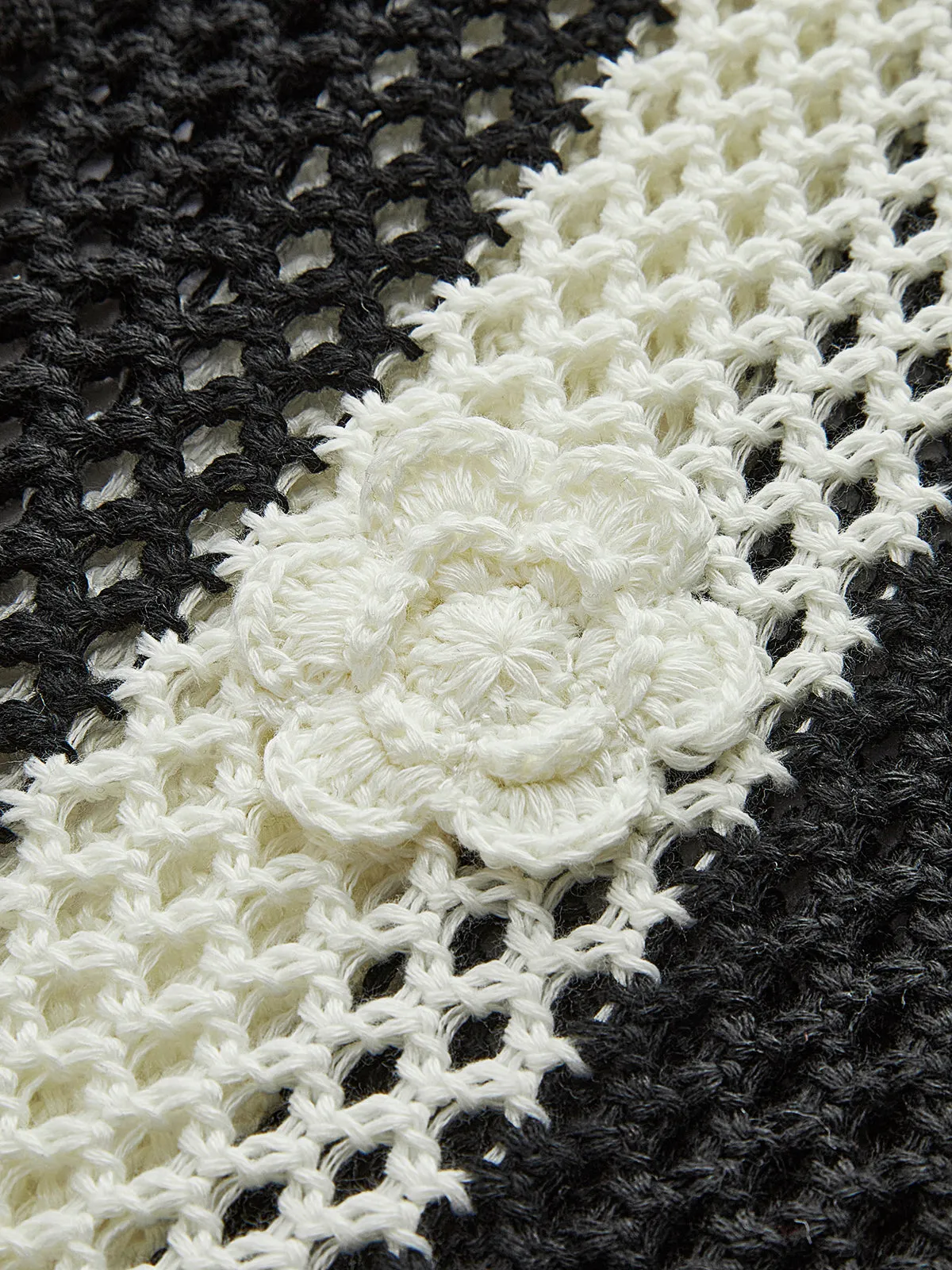 Crochet Flower Hollow Sweater Vest