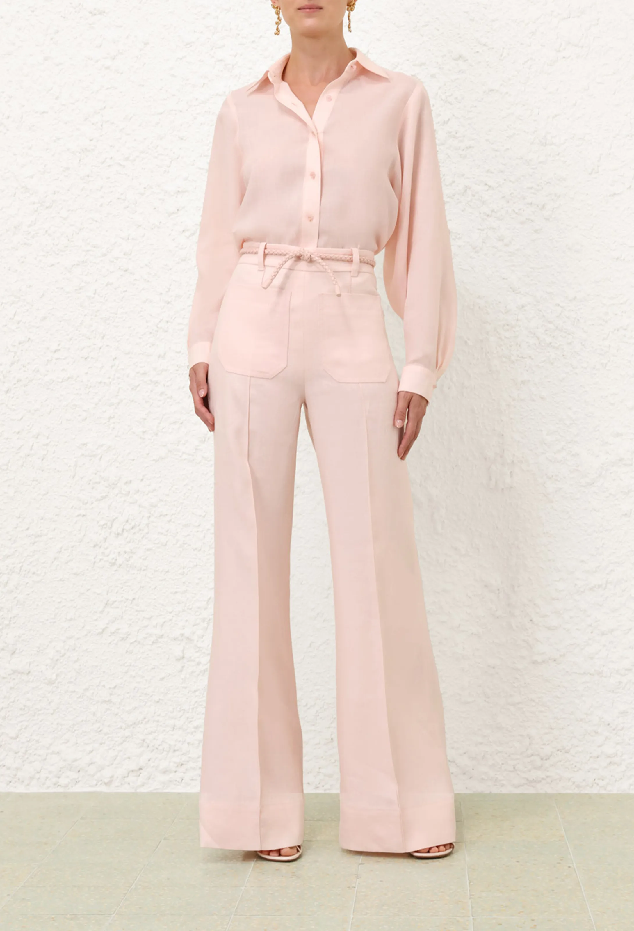 Crush Linen Flare Pant