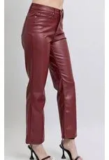 Dannie HW Tummy Control Faux Leather Straight