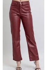 Dannie HW Tummy Control Faux Leather Straight