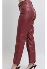 Dannie HW Tummy Control Faux Leather Straight