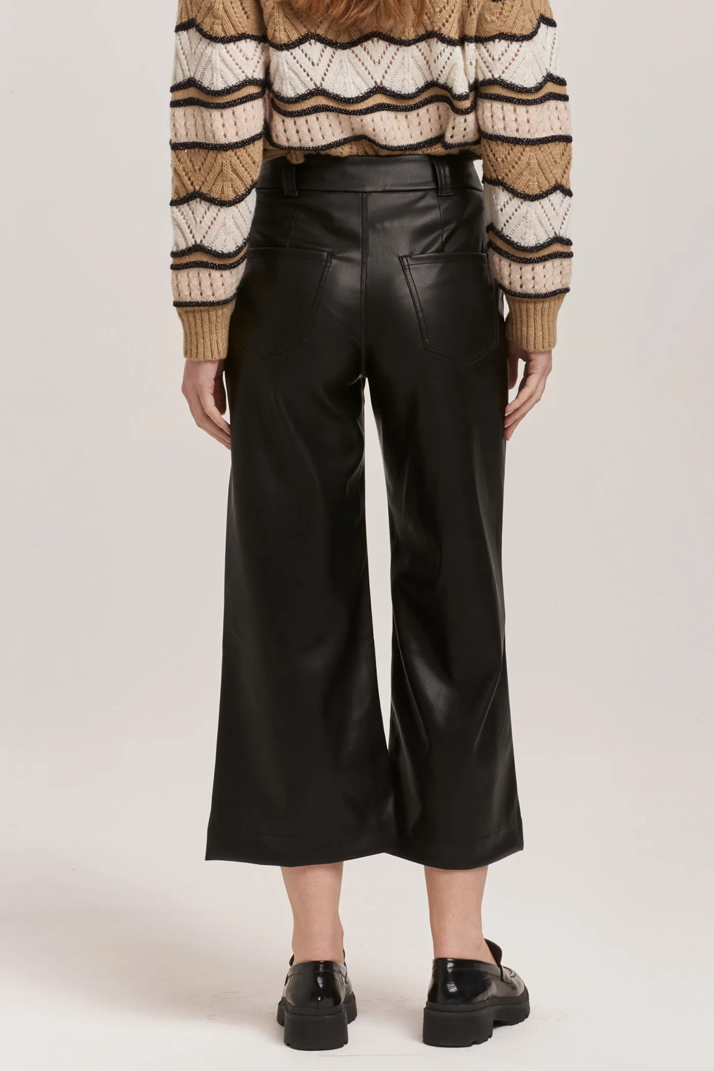 Dear John Audrey Super High Rise Vegan Leather Wide Leg Pants