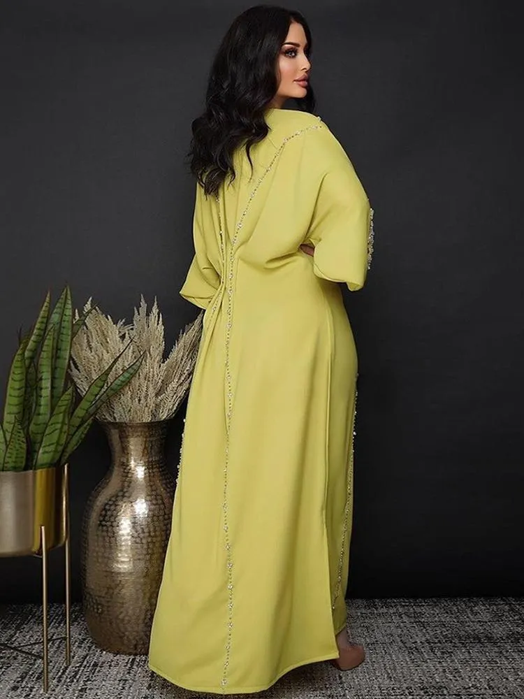Diamond Trimmed Waist Dress