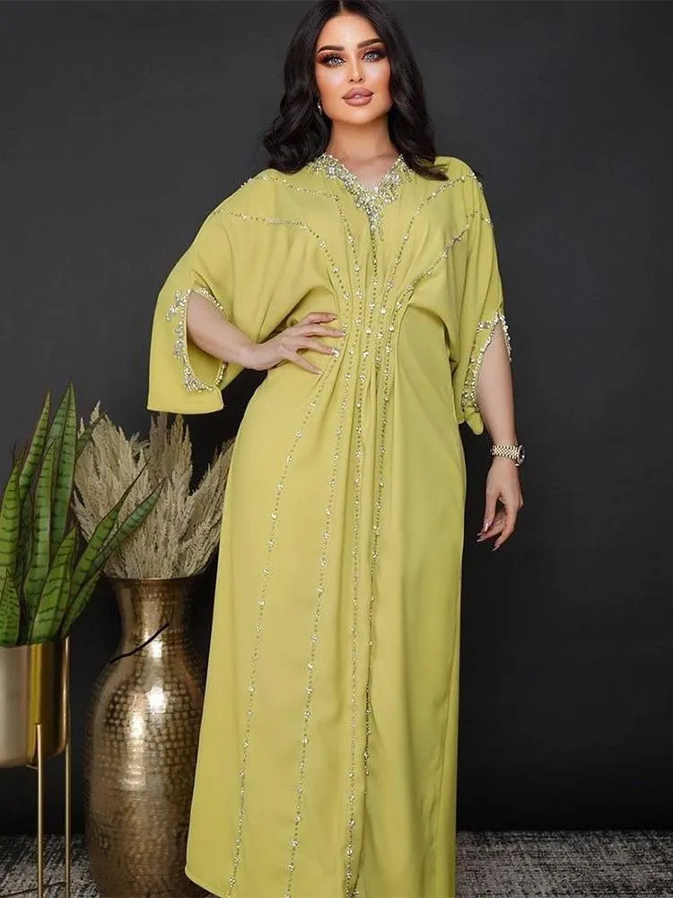 Diamond Trimmed Waist Dress