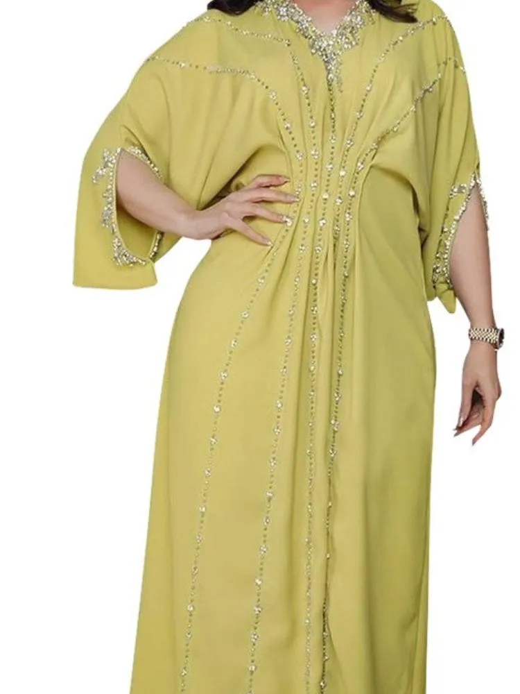 Diamond Trimmed Waist Dress