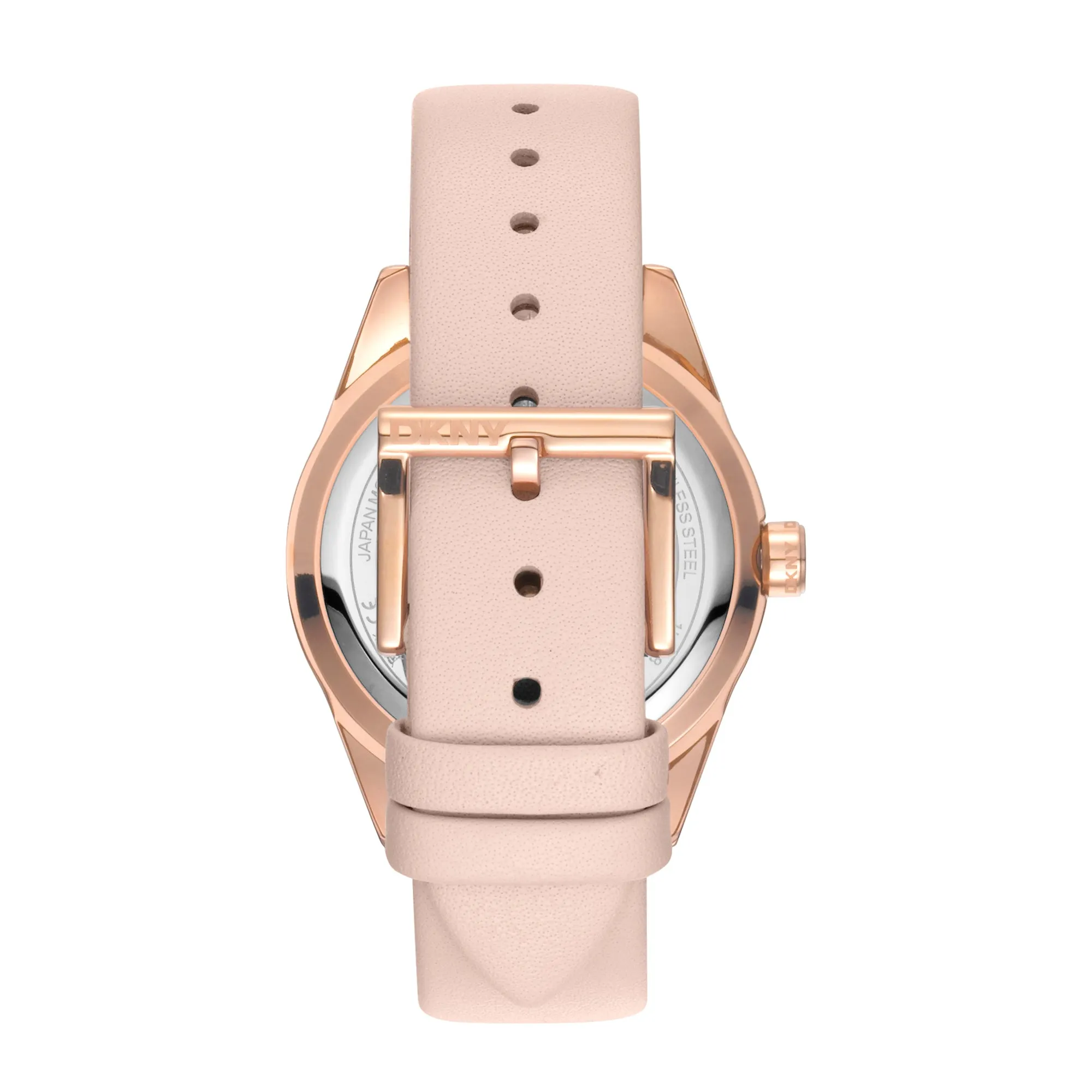 DKNY ACTIVE Women's Silver Dial Leather Strap Watch