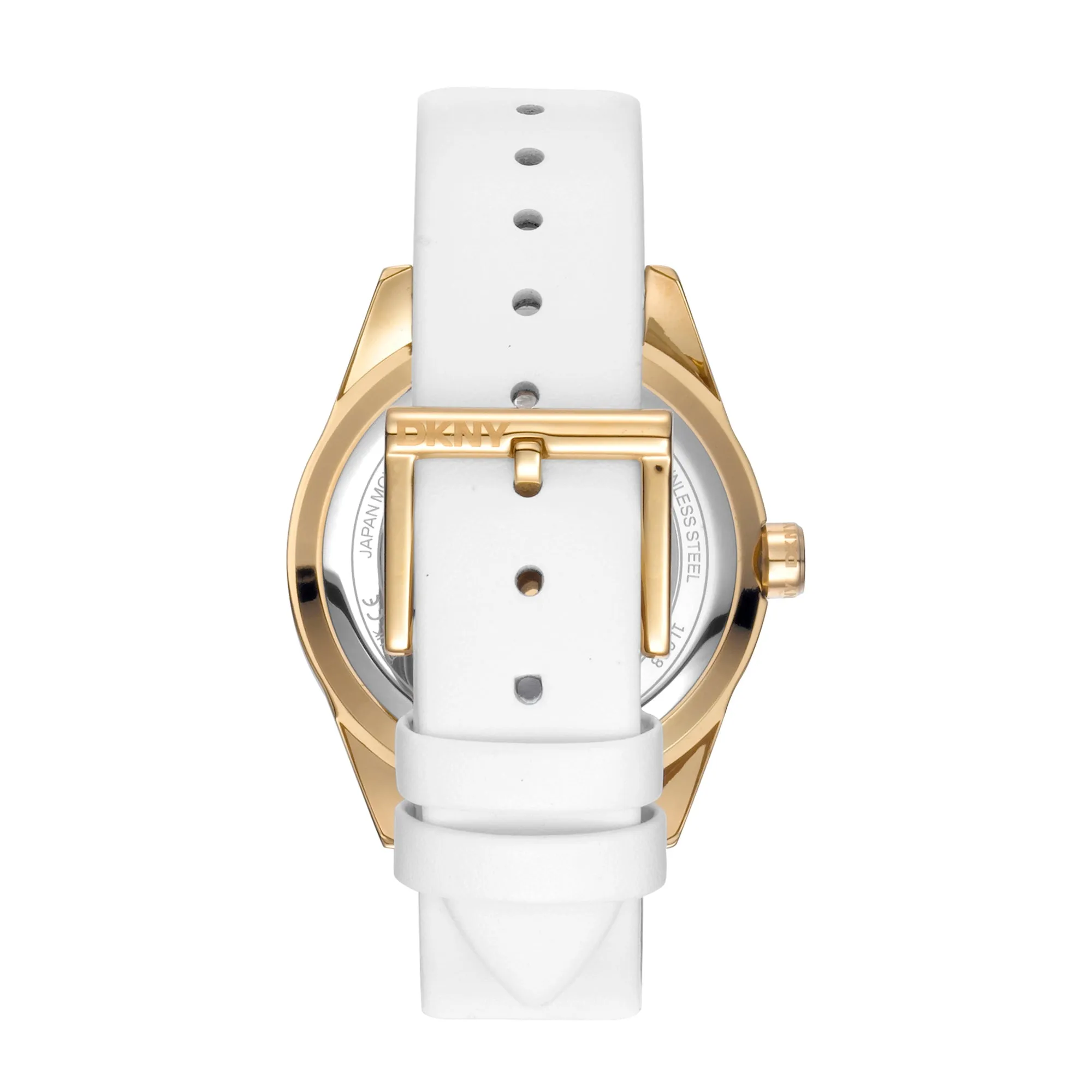 DKNY ACTIVE Women's Silver Dial Leather Strap Watch