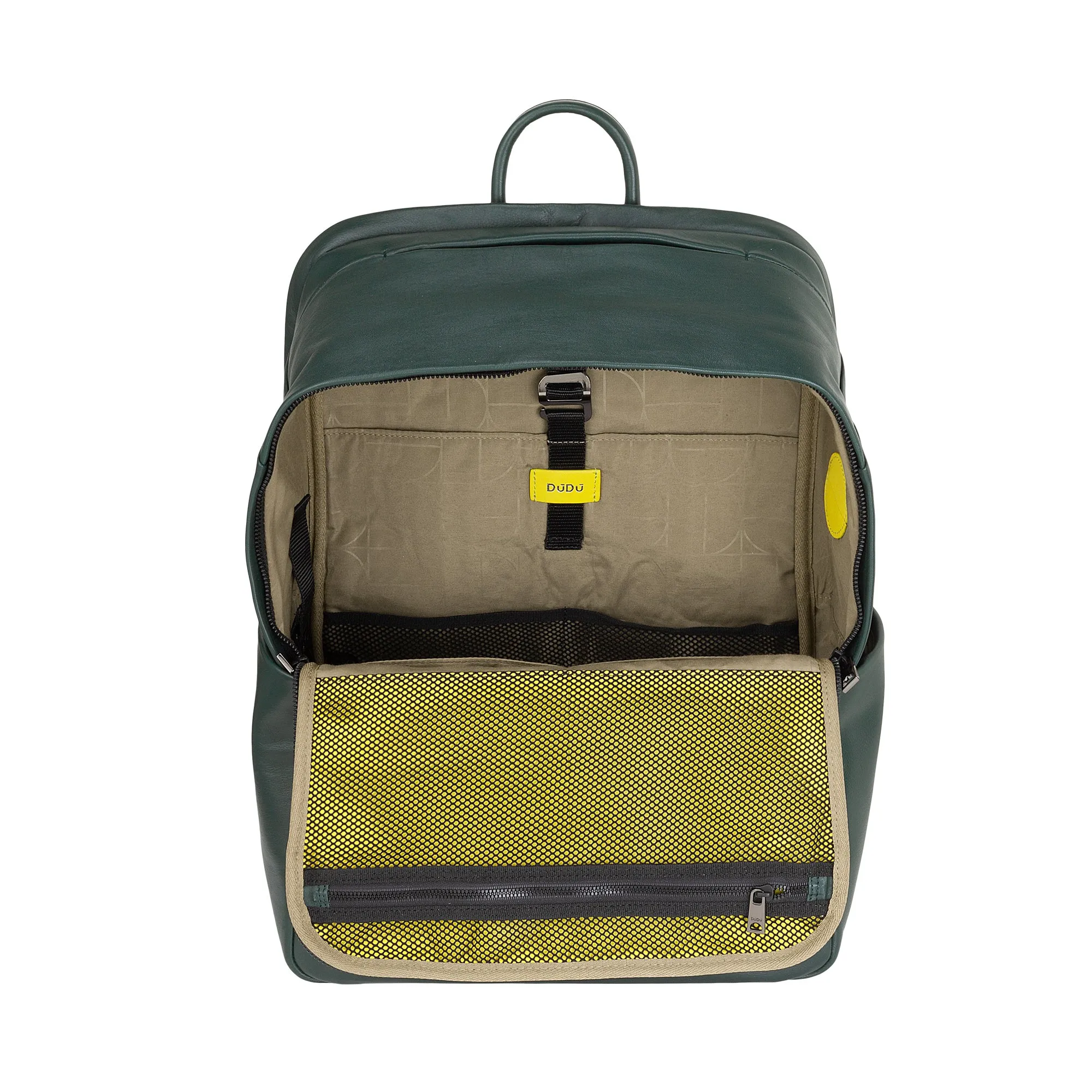 Dudu leather backpack man Woman Porta PC Up to 15.6 "16 -inch MacBook, 20 -liter travel backpack, Elegant multi -domestic work backpack