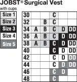 EA/1 JOBST SURGICAL VEST W/LEFT CUP ONLY, SIZE 2, 35 1/8IN-39IN (89CM-99CM)