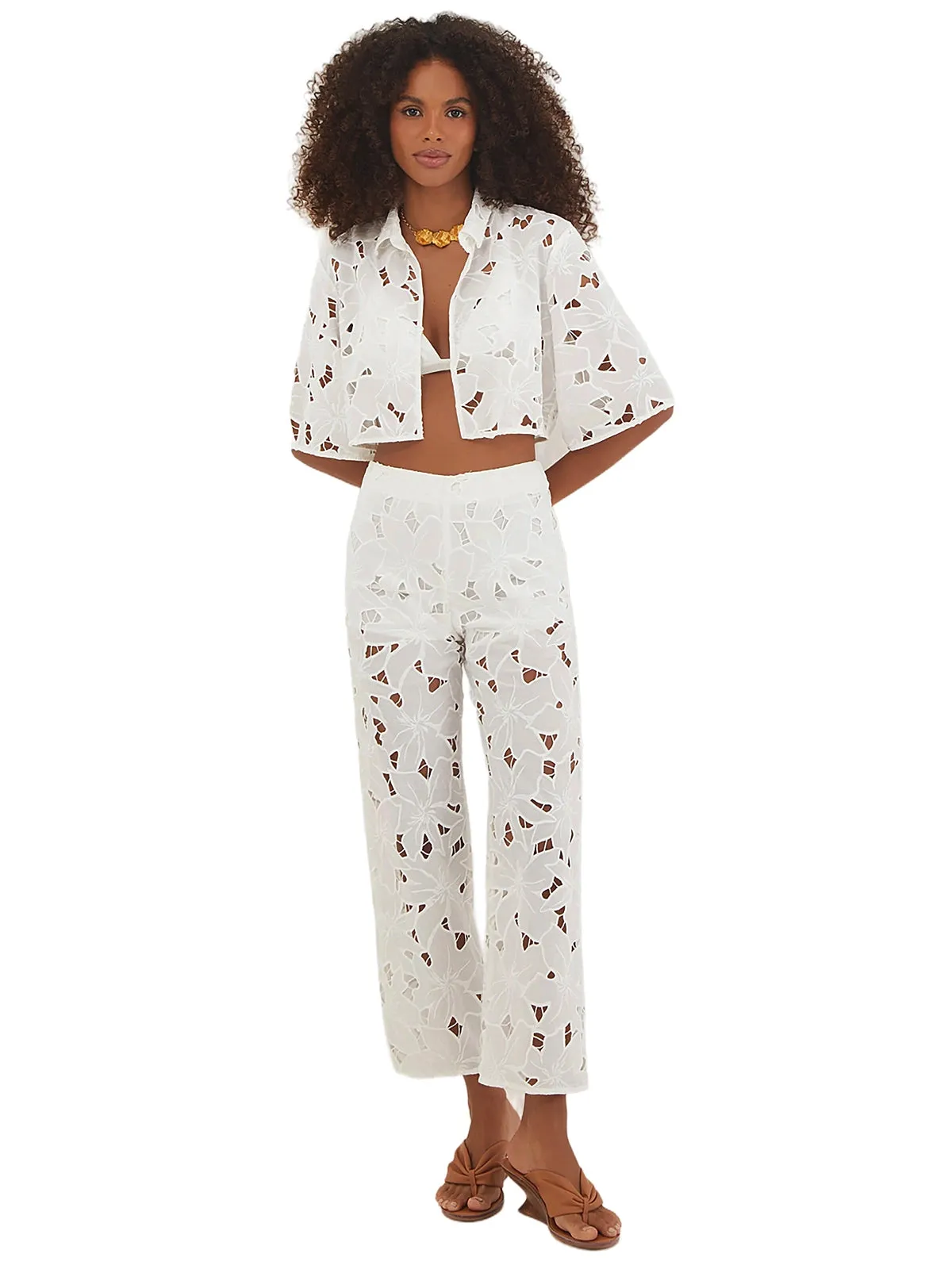 Eloah Short Sleeve Blouse-Giorgia Pants