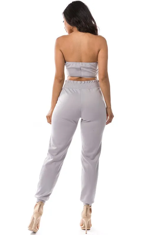 Elsie Lace Up Pants Set