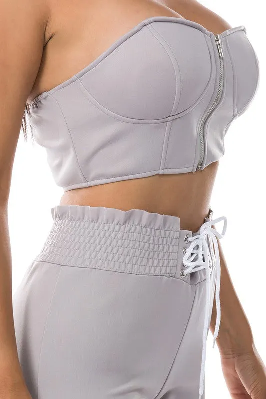 Elsie Lace Up Pants Set