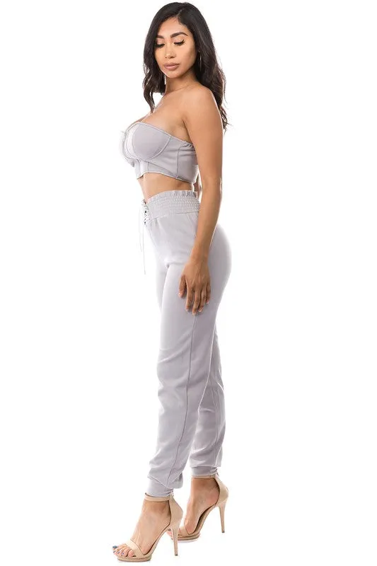 Elsie Lace Up Pants Set