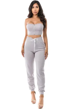 Elsie Lace Up Pants Set