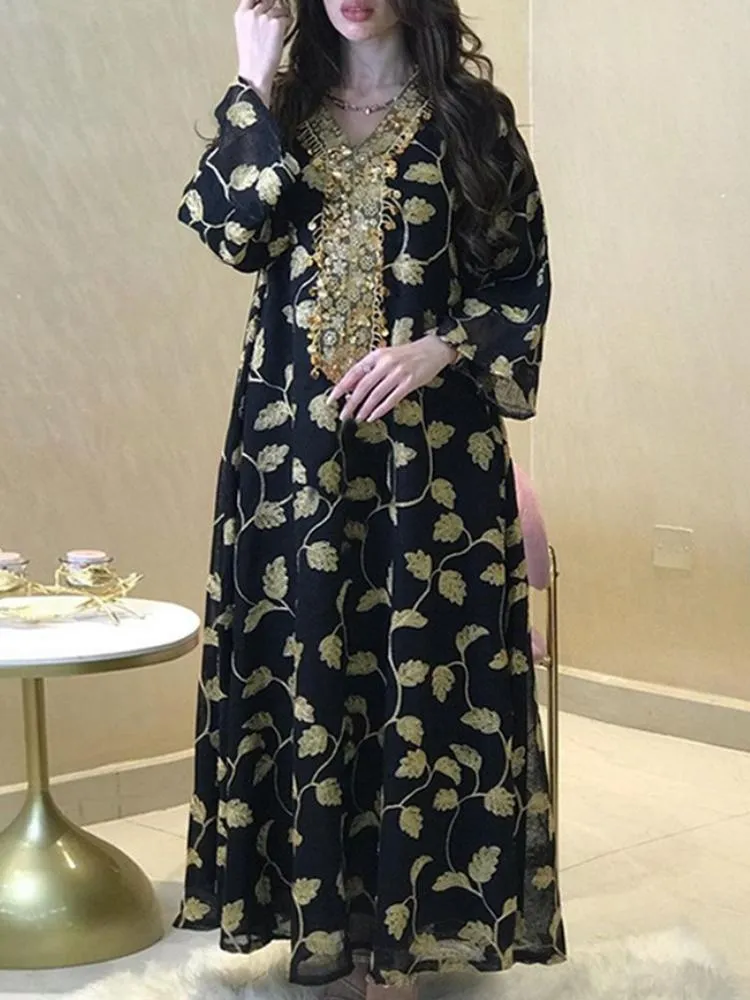 Embroidered Sequin Dress