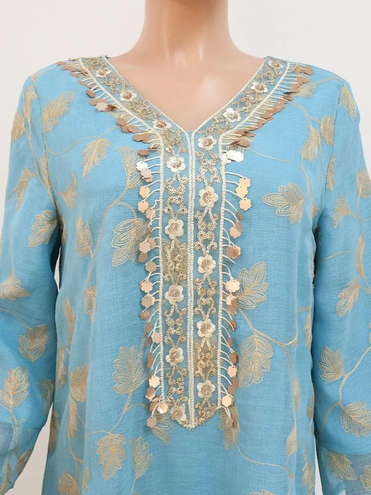 Embroidered Sequin Dress