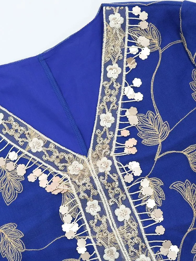 Embroidered Sequin Dress