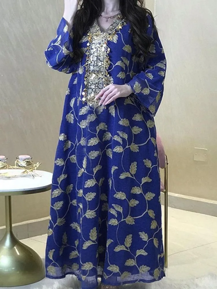 Embroidered Sequin Dress