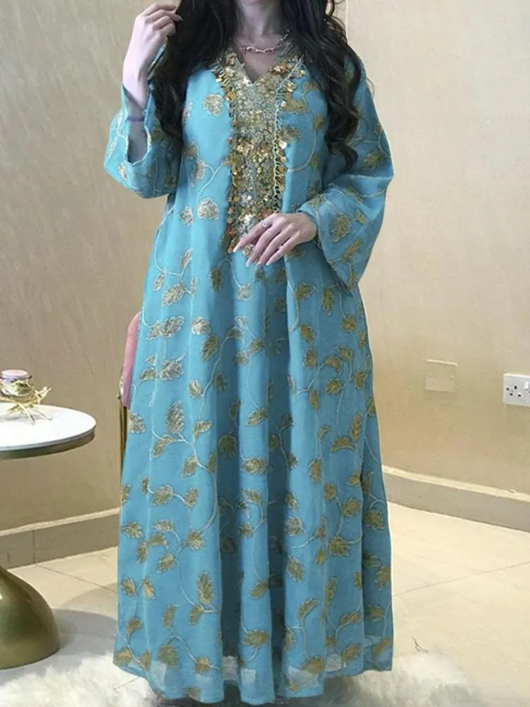 Embroidered Sequin Dress