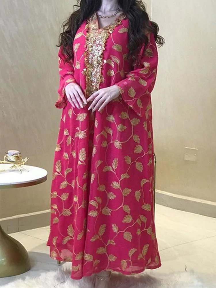 Embroidered Sequin Dress