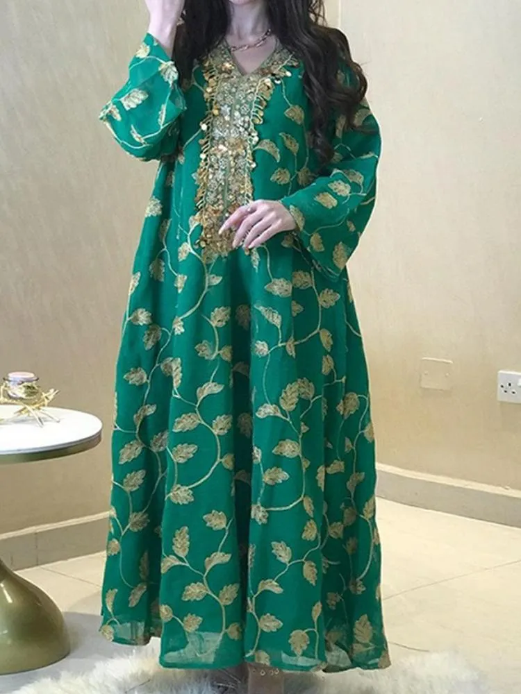 Embroidered Sequin Dress