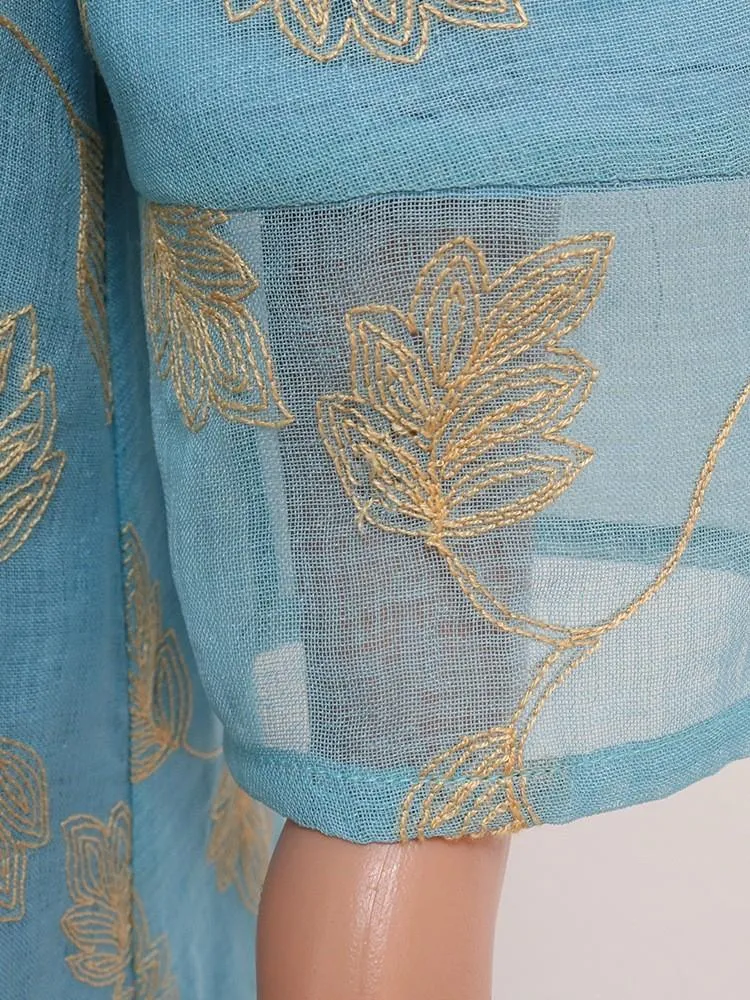 Embroidered Sequin Dress
