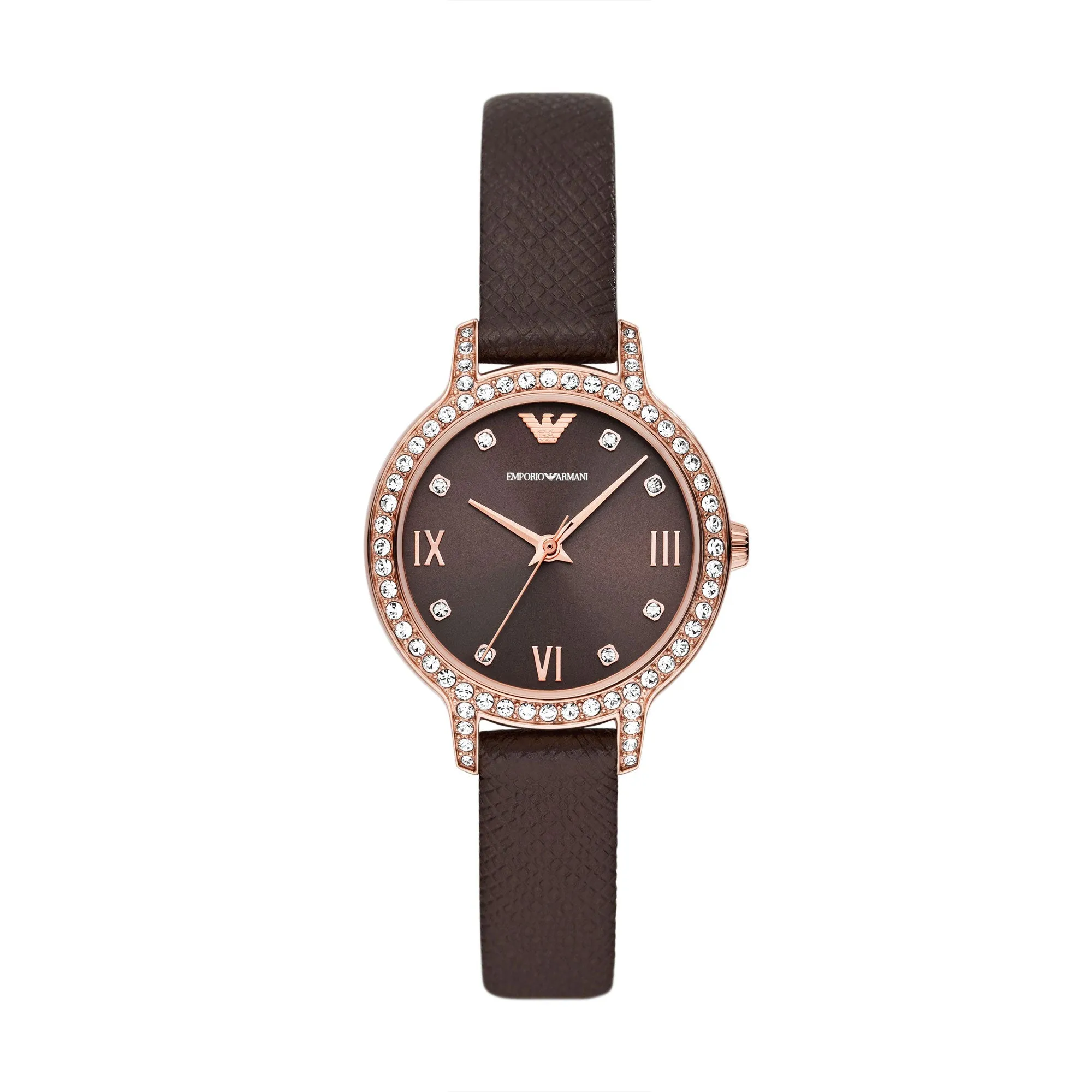 EMPORIO ARMANI CLEO WOMEN'S PRO-PLANET LEATHER WATCH