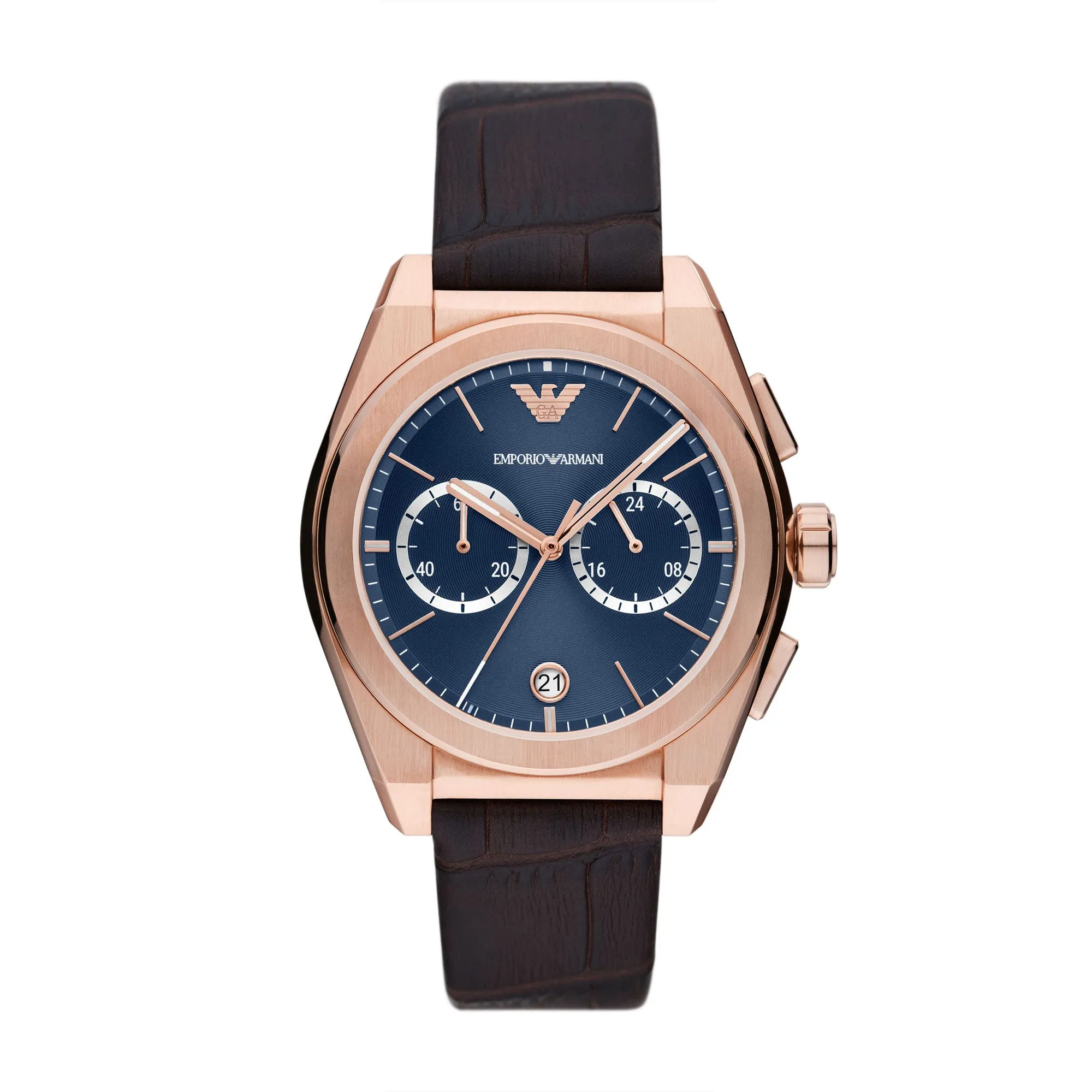 EMPORIO ARMANI FEDERICO MEN'S PRO-PLANET LEATHER WATCH