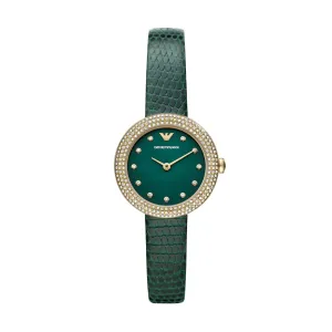 EMPORIO ARMANI MOP ANLG 0 JWL WATCH GP LEATHER STRP