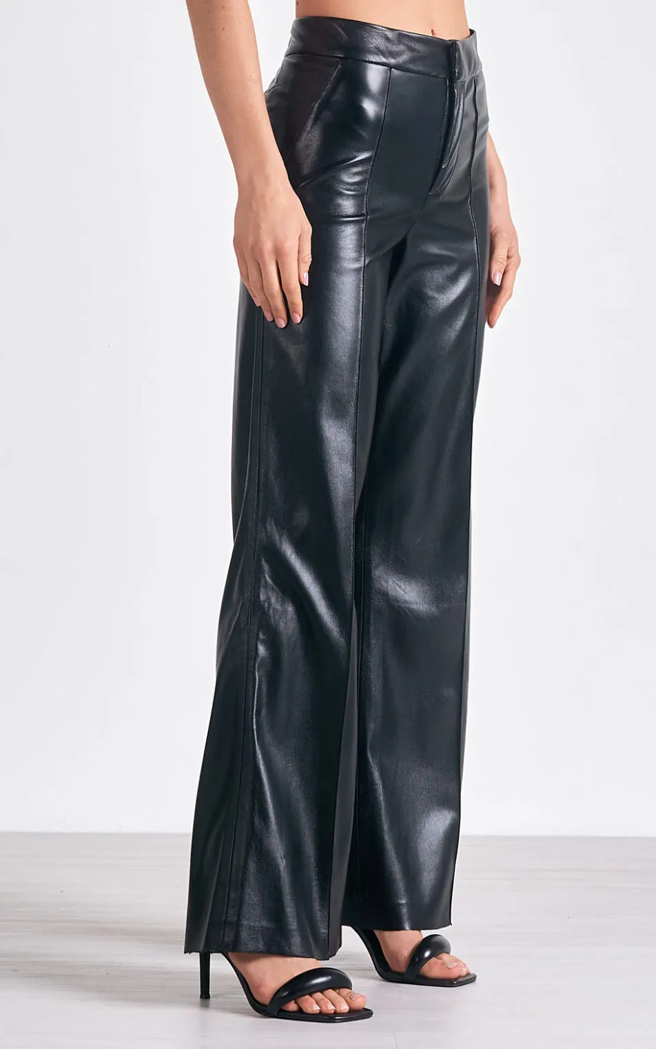 Faux Leather High Waist Pants