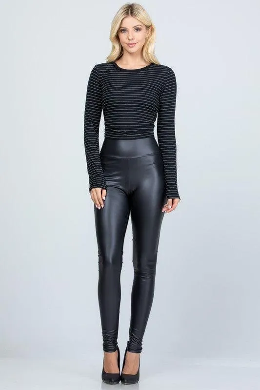 Faux leather leggings