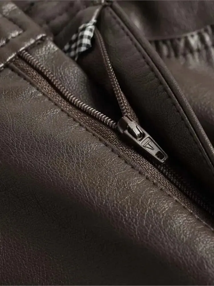 Faux Leather Wide Leg Pant