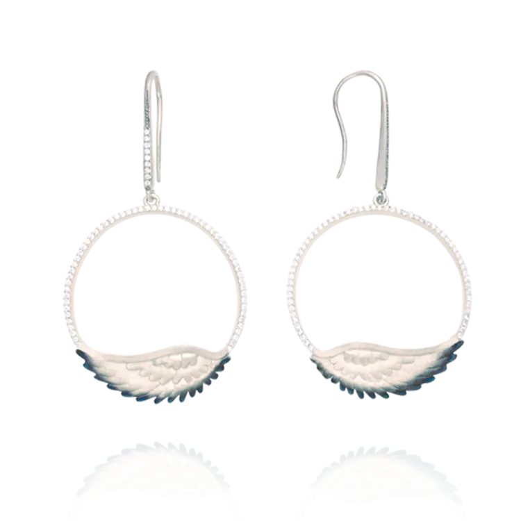 Feathered Halo Ember Earrings