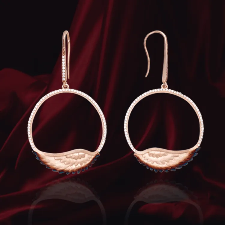 Feathered Halo Ember Earrings