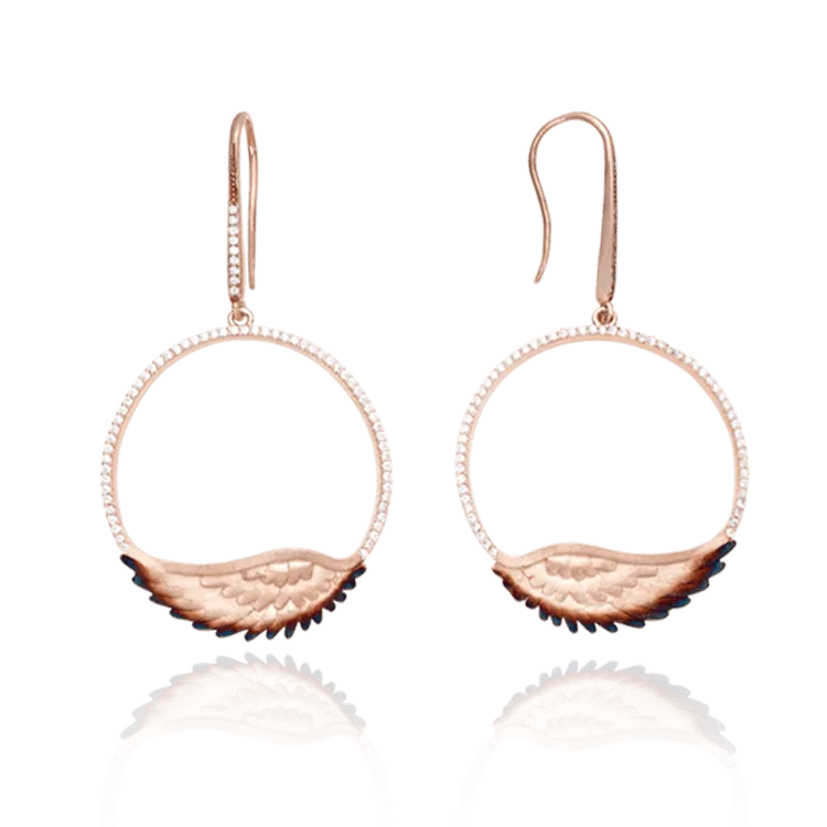 Feathered Halo Ember Earrings