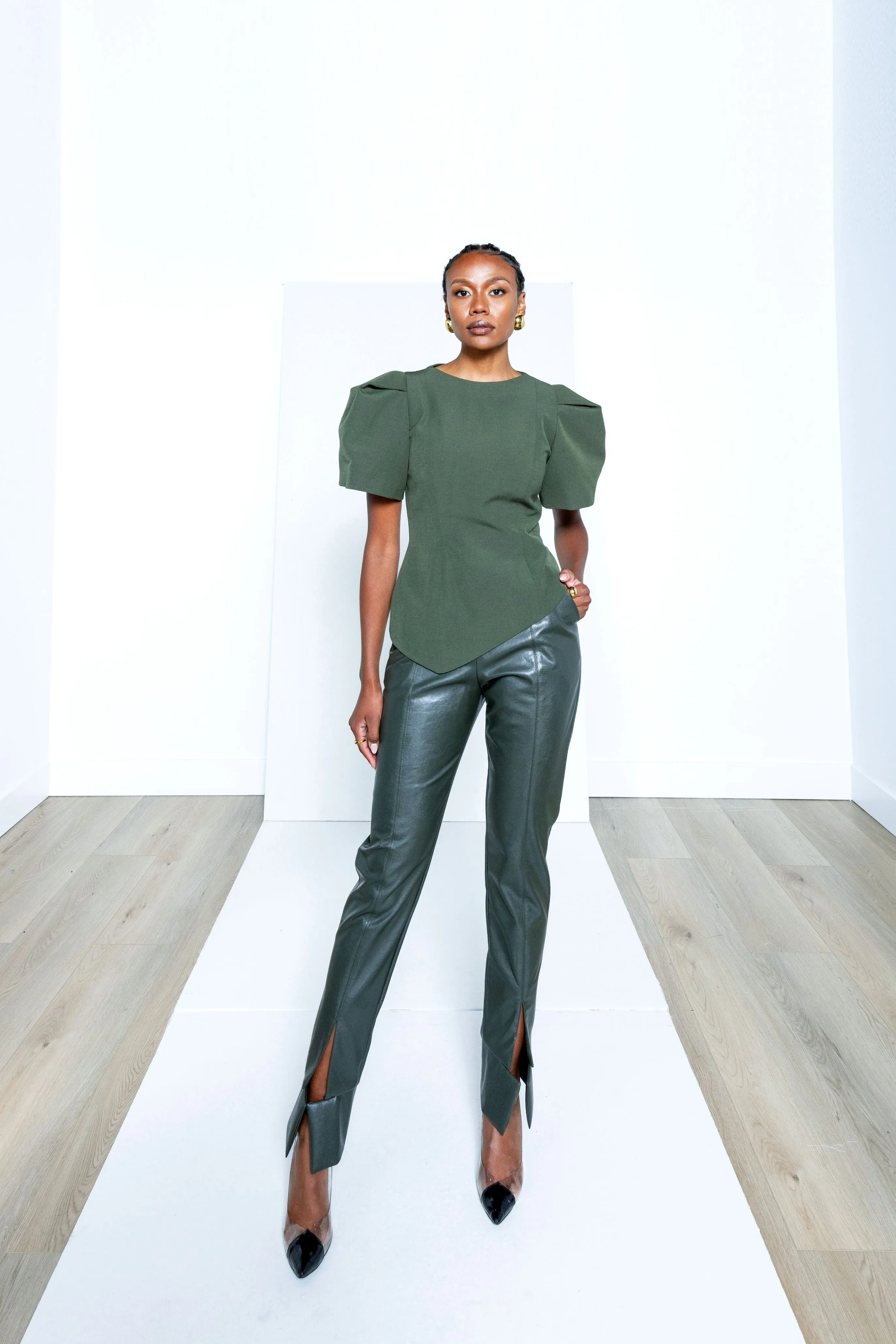 FENI PANTS | FAUX LEATHER
