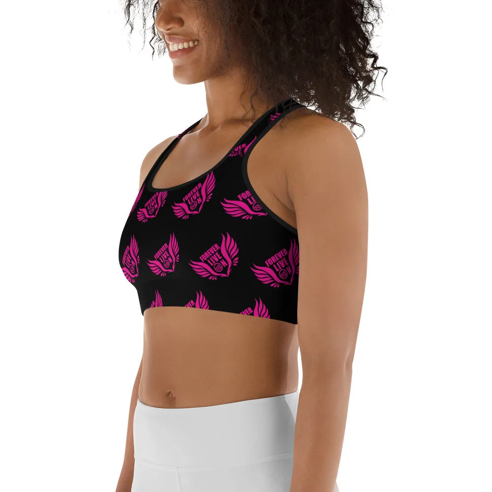 FLO Black & Pink Sports Bra