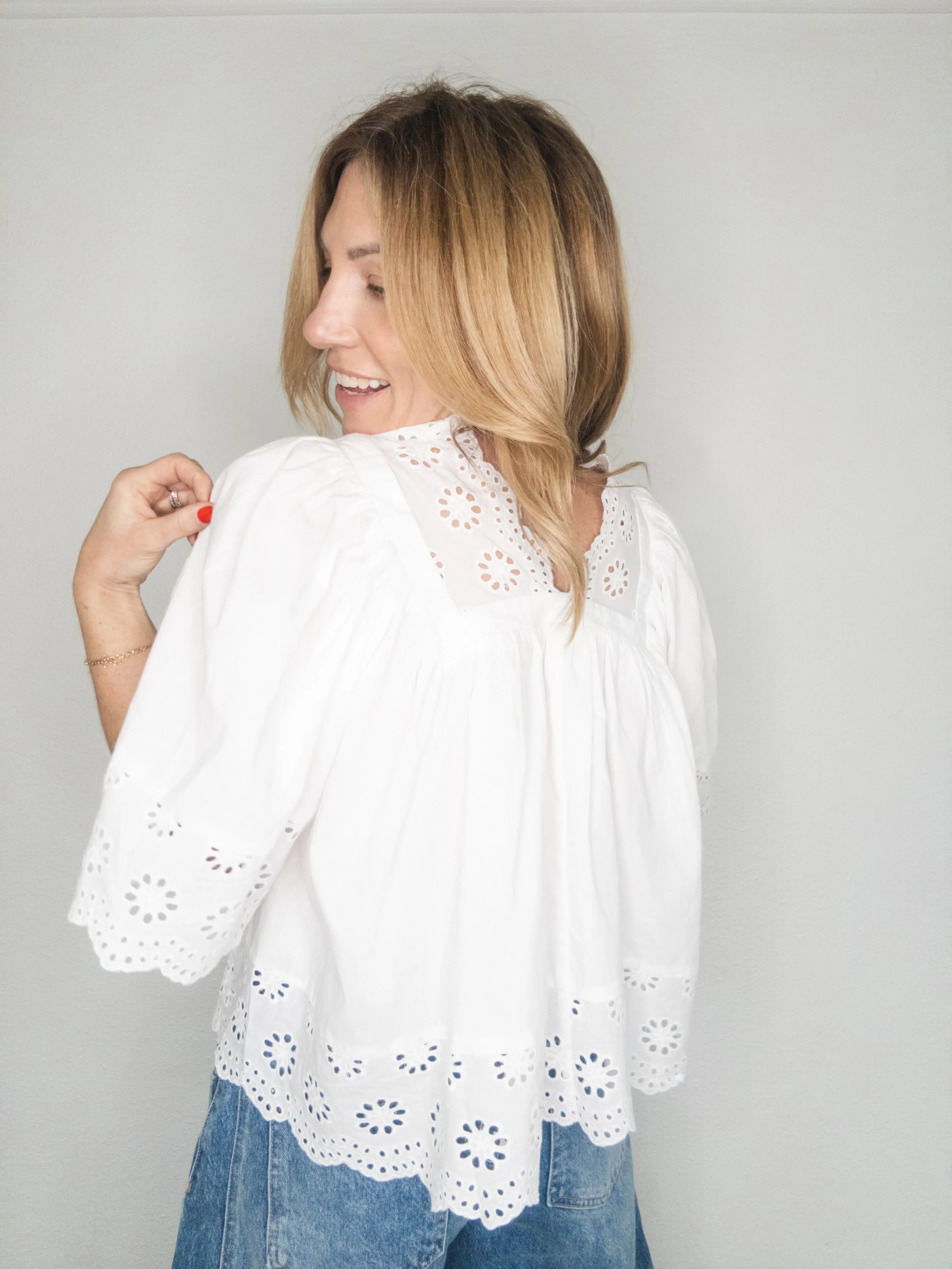 Flowing Hollow Lace Top