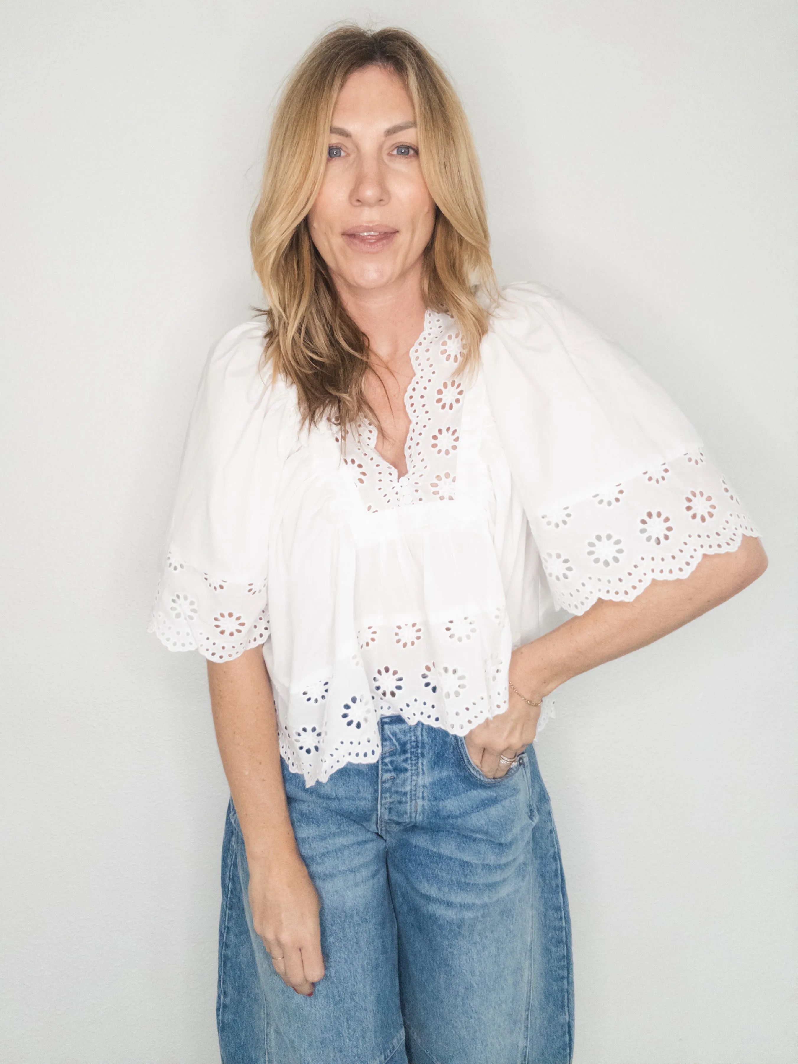 Flowing Hollow Lace Top