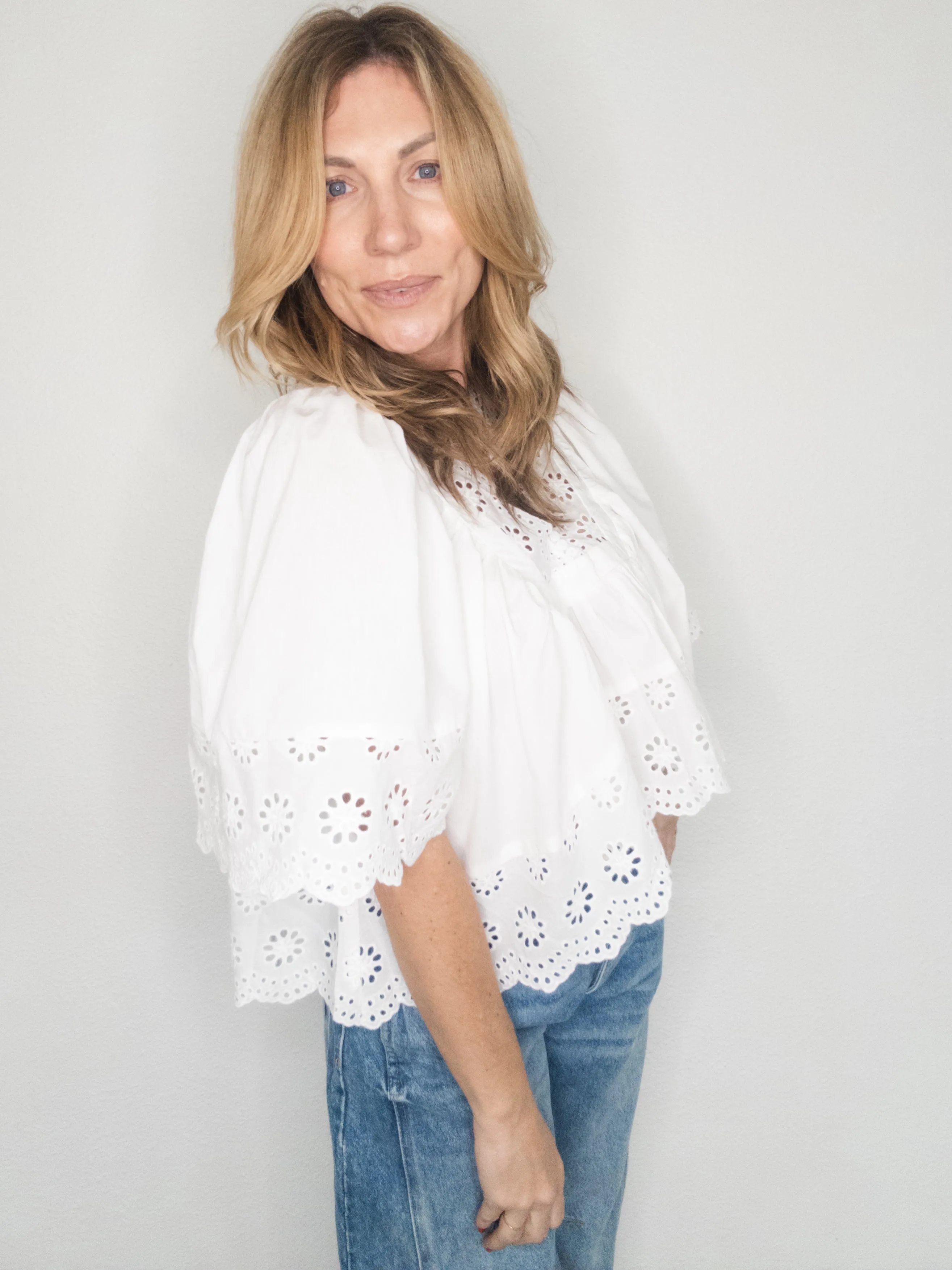 Flowing Hollow Lace Top