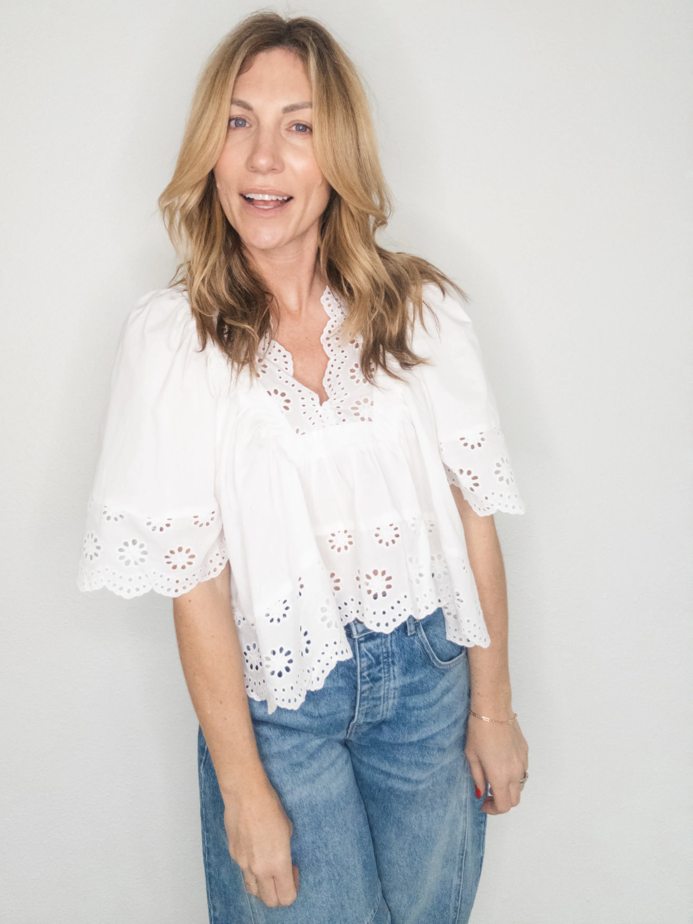 Flowing Hollow Lace Top